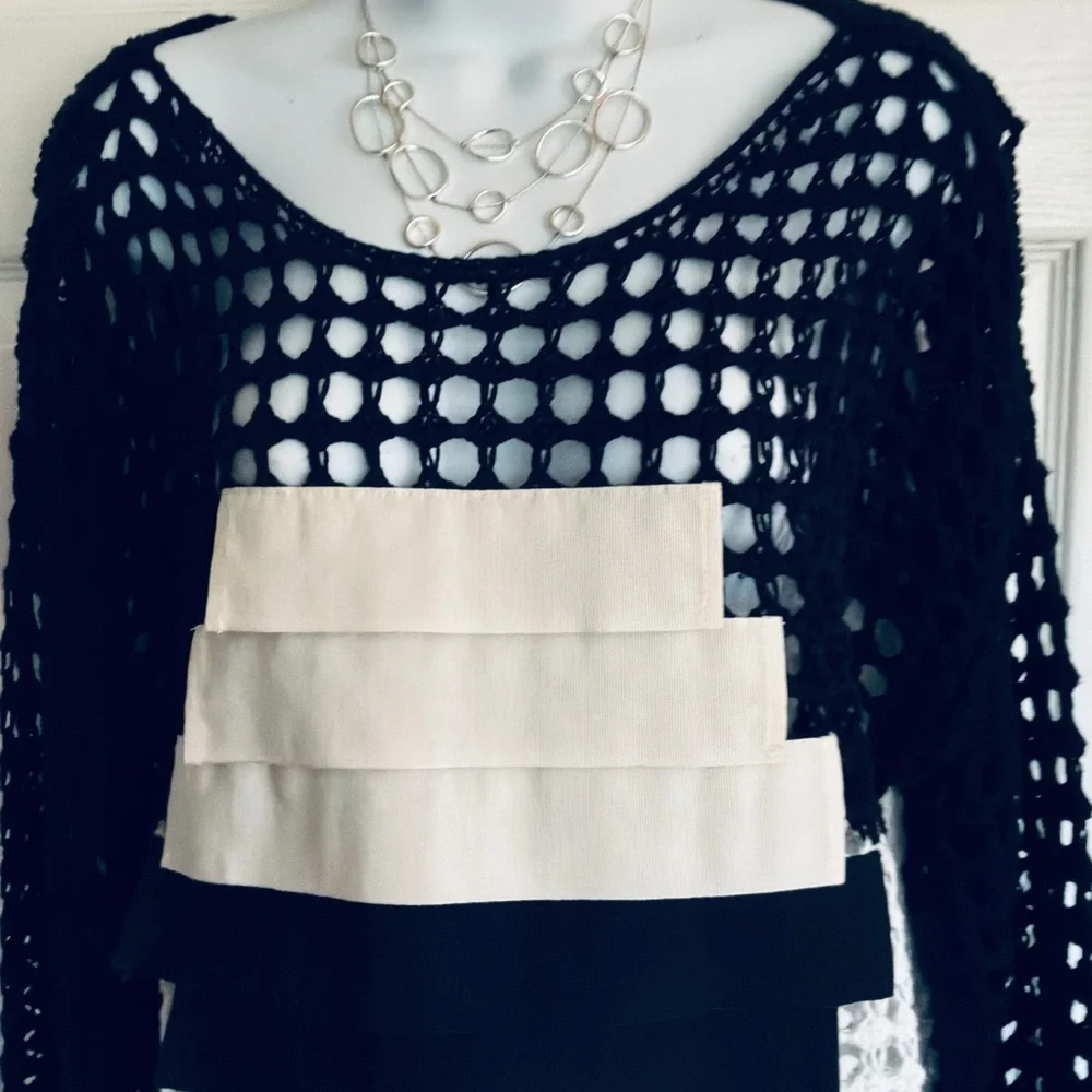 NWOT…PIER ANTONIO GASPAN…open weave sweater - Picture 2 of 8